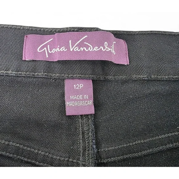 Gloria Vanderbilt Amanda High Rise Tapered Jeans Black 12P Petite - Picture 5 of 13